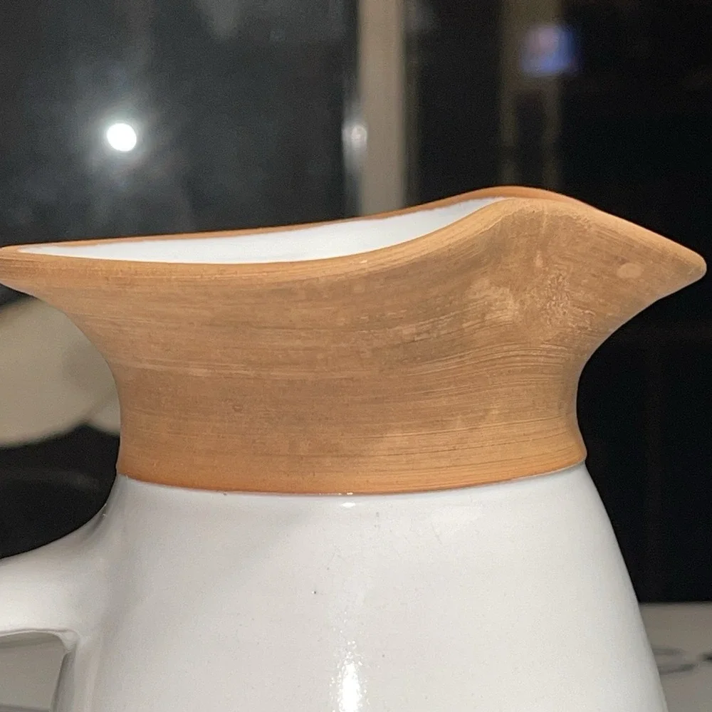 Vintage Emerson Creek Pottery Pitcher Vase Floral Flower Bedford‎ VA